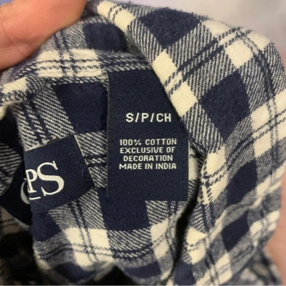 Champs Plaid Button Up Long Sleeve, Dress, Shirt, Small - Picture 2 of 10